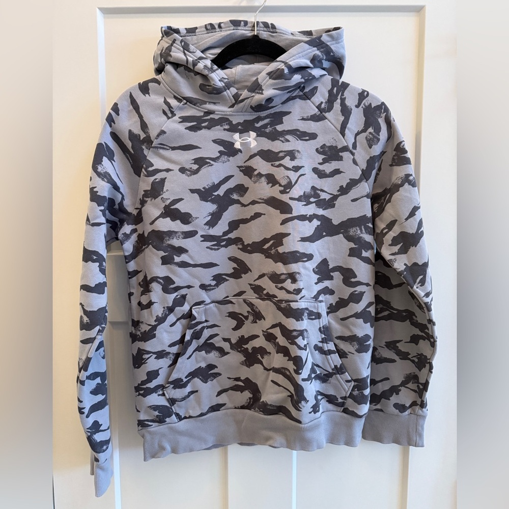 Boys Grey Under Armour Rival Fleece Size Youth Large B3